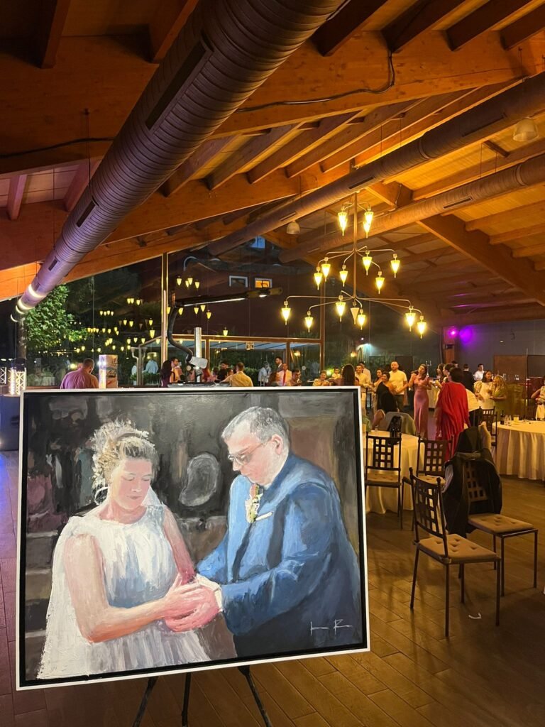 Pintura bodas directo live art