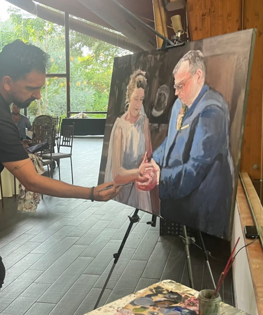 Pintura bodas directo live art