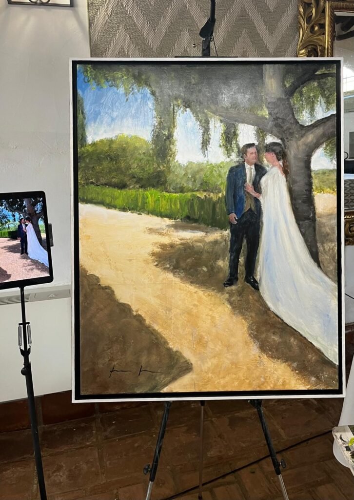 Live wedding painting