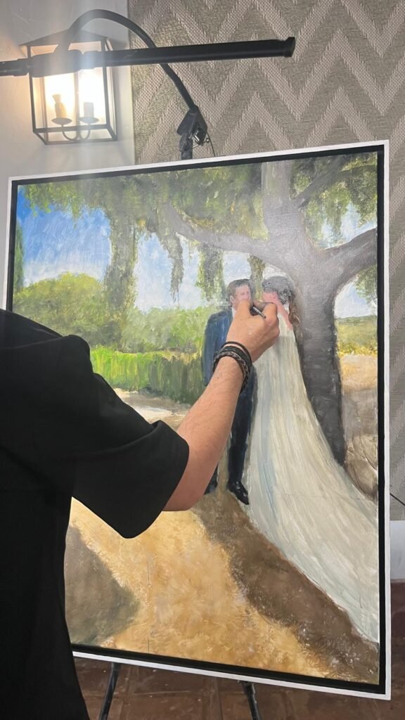 Live wedding painting